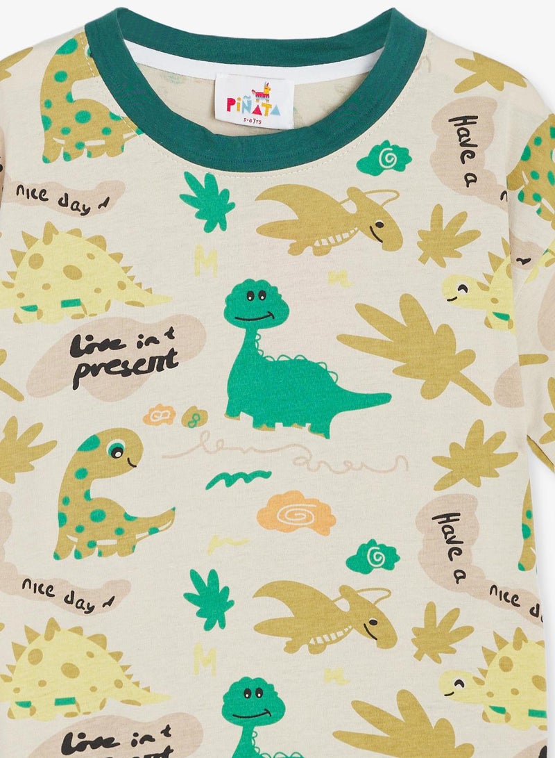 Pinata Cute Dinasours Print Tshirt - Image 4