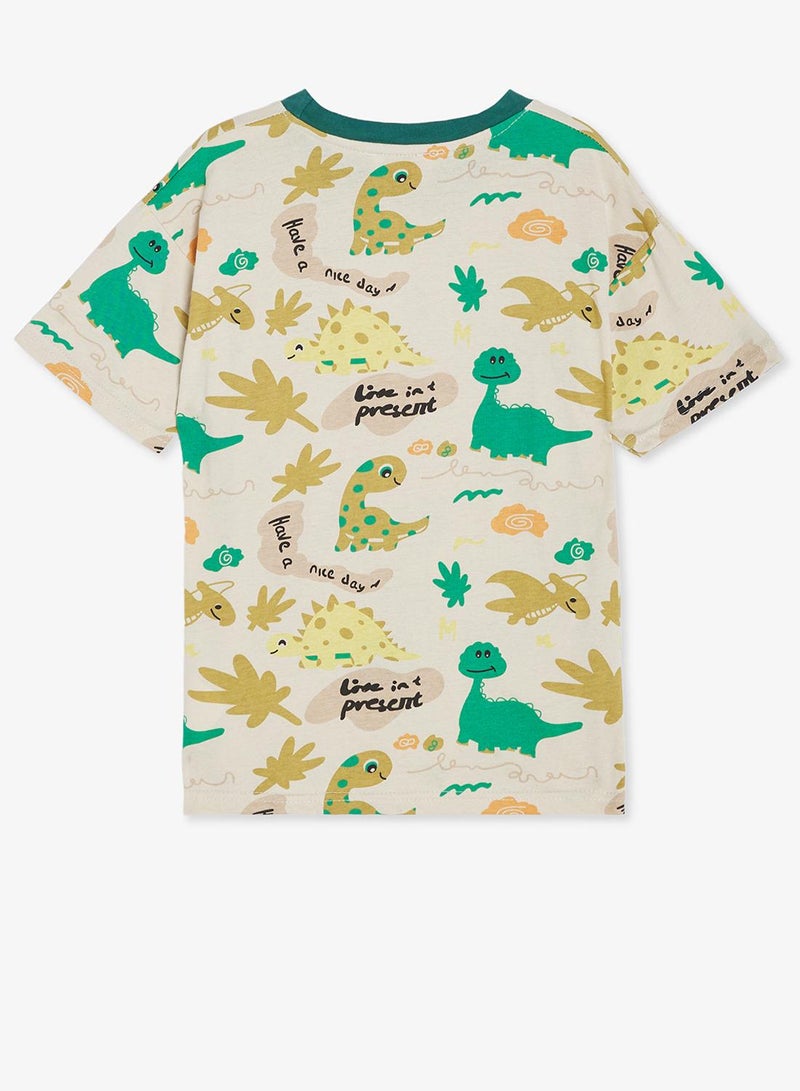 Pinata Cute Dinasours Print Tshirt - Image 3
