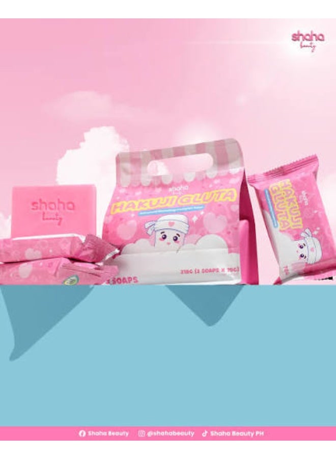 SHAHA Beauty Hakuji Gluta Advanced Bleaching Complex Soap 3 Soaps 210g(3 Soapsx70g) - Image 2