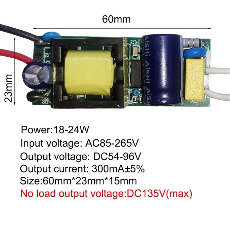 18W To 25W LED Driver Power Supply Built In Constant Current Lighting 110 265V Output 300mA Transformer - Image 5
