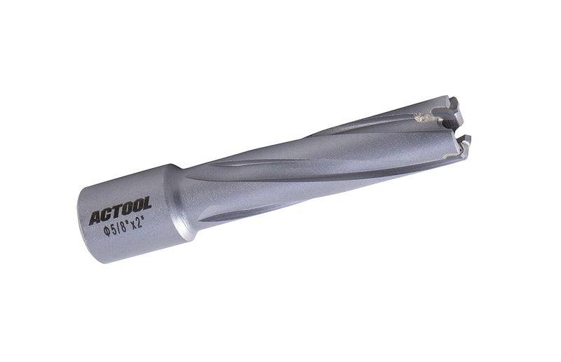 ACTOOL 5/8'' Diameter x 2'' Depth of Cut Carbide Tipped TCT ANNULAR Cutter with 3/4'' Weldon Shank - Image 1