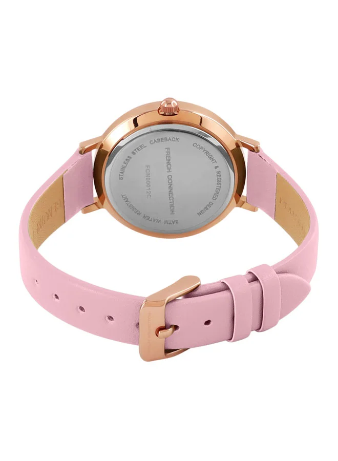 فرنش كونكشن French Connection Women's Analog Watch Pink Strap-FCN00012C