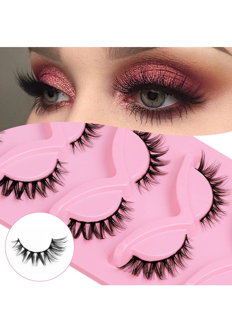 سفينة النور 5 أزواج من الرموش الاصطناعية ذات السيقان الشفافة ناعمة ومريحة ومناسبة للإطلالة النباتية - Image 1