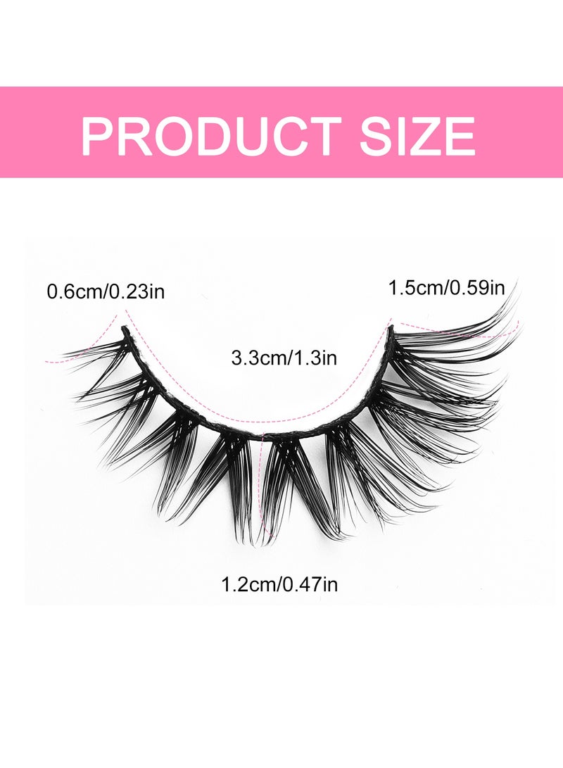 سفينة النور 5 أزواج من الرموش الاصطناعية ذات السيقان الشفافة ناعمة ومريحة ومناسبة للإطلالة النباتية - Image 4