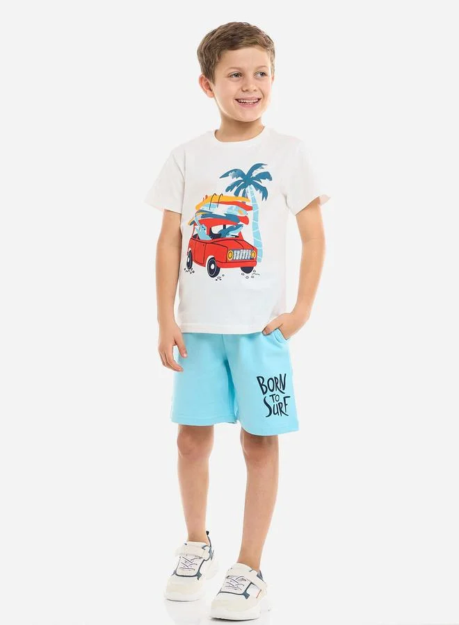 victor and jane Victor And Jane Boys Graphic T-Shirt and Shorts Set
