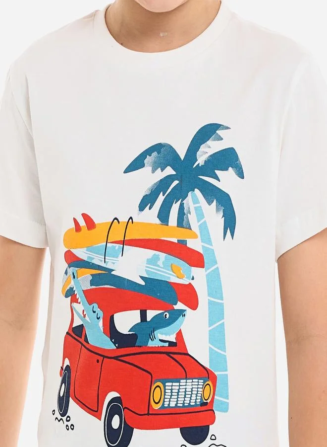 victor and jane Victor And Jane Boys Graphic T-Shirt and Shorts Set