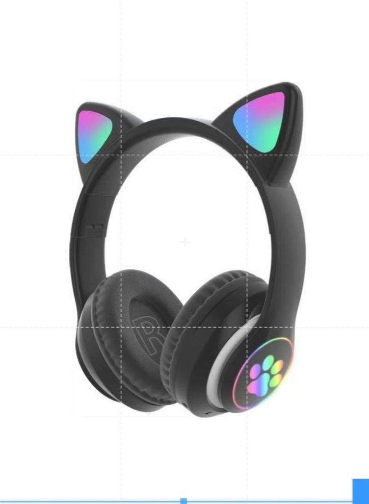 Cat Ears Foldable Headset Multicolour
