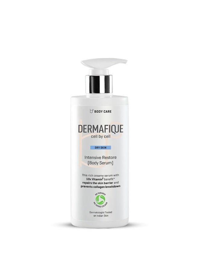 Dermafique Intensive Restore Body Lotion Serum with 10X Vitamin E benefit 300ml, Body Lotion for Dry Skin, Suitable for Winters, Moisturizer for Body | Dermatologist Tested - Image 1