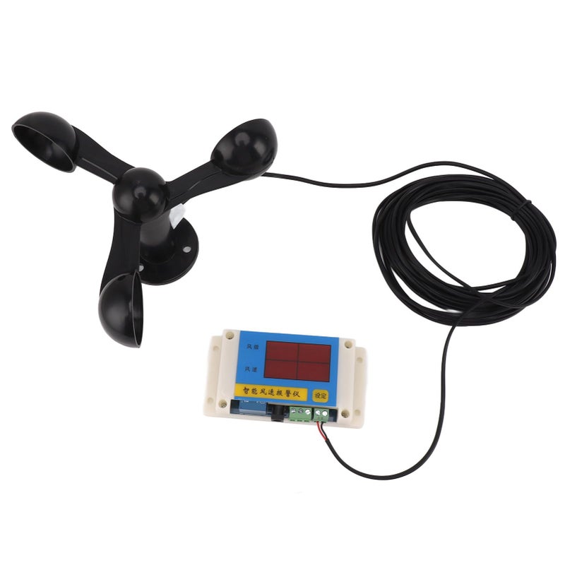 High Accuracy USB 5V Tower Anemometer with 3 Fan Blades Wind Speed Alarm 2 12 Level Power Memory - Image 4