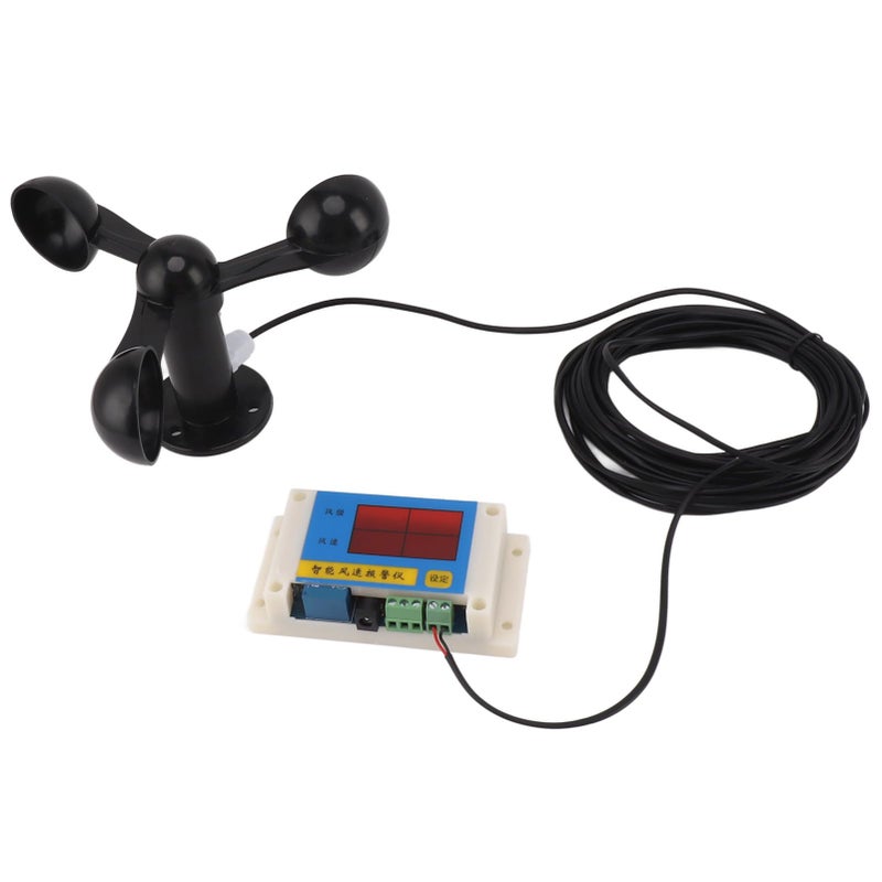 High Accuracy USB 5V Tower Anemometer with 3 Fan Blades Wind Speed Alarm 2 12 Level Power Memory - Image 3