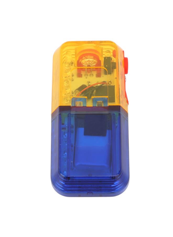 LED Warning Shoulder Light Rechargeable High Brightness Clip Shoulder Strobe Light with Gravity Sensor for Night Riding Yellow Blue