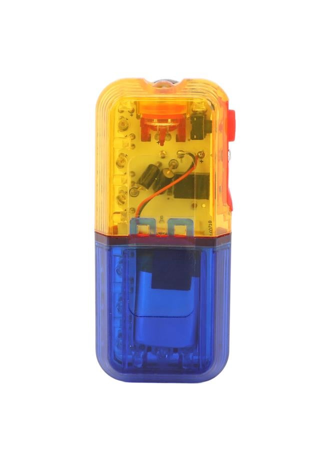 LED Warning Shoulder Light Rechargeable High Brightness Clip Shoulder Strobe Light with Gravity Sensor for Night Riding Yellow Blue