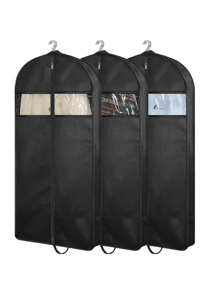 Arabest 3 pcs 43" Garment Bag, Suit Bag for Wardrobe Storage and Travelling, For Hanging Clothes, Men's Suit Sleeve Bag with Handles, For Coats, Jackets and Shirts - Image 1