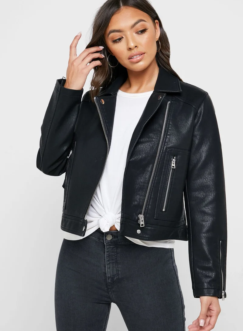 Topshop Petite Biker Jacket