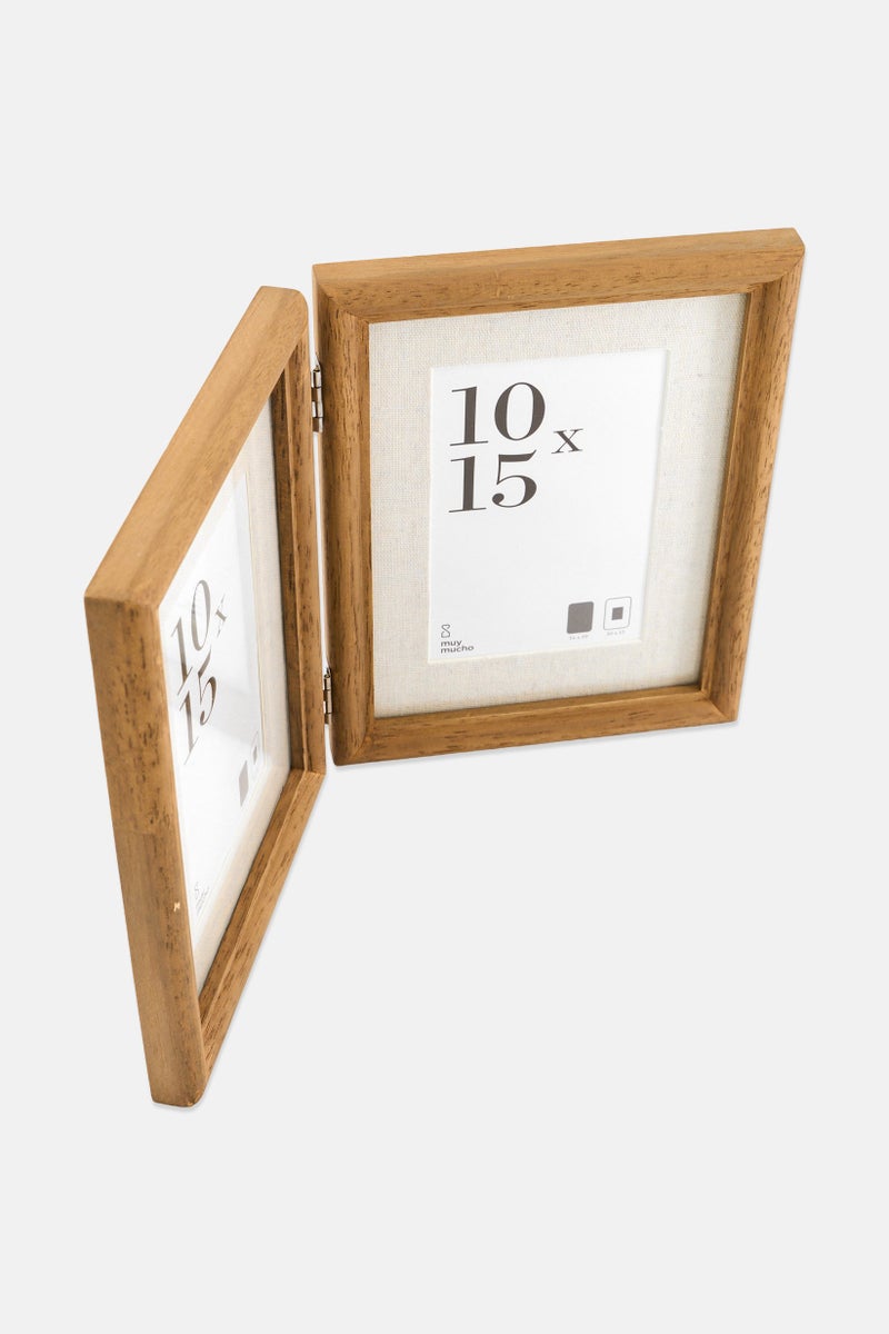 Muy Mucho Double Wooden Frame 10 x 15 , Brown  - Image 2