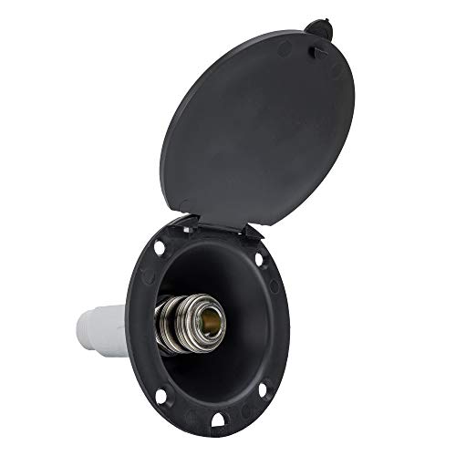 RecPro RV Exterior Spray Port HookUp Connector Optional Hose with Sprayer or Quick Connector RV Exterior Shower Port Black Quick Connector - Image 3