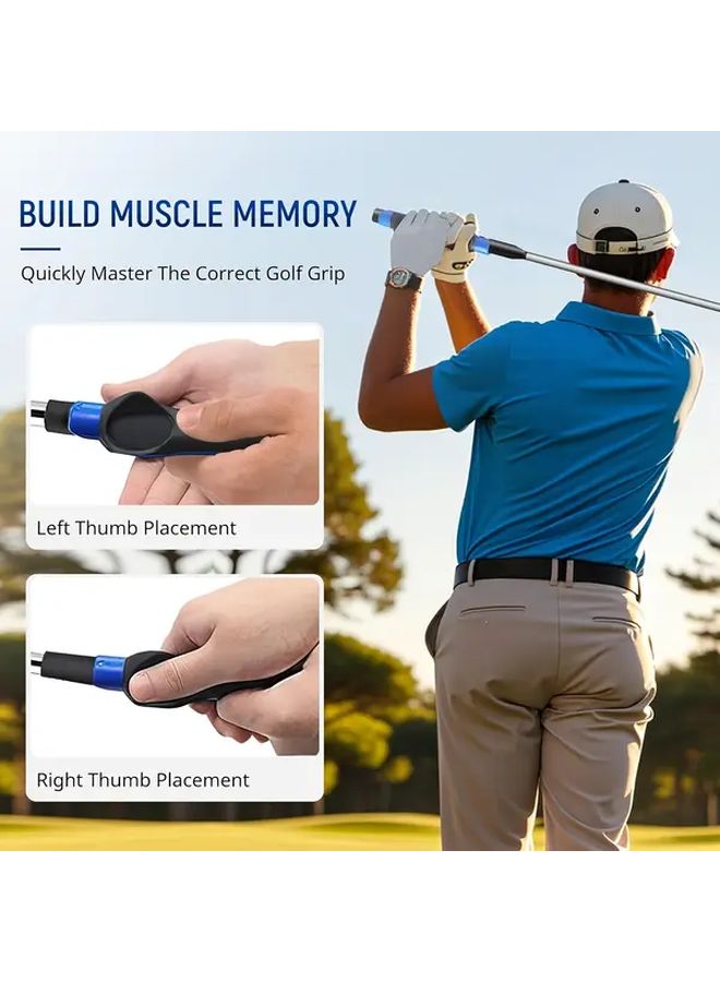 Black Golf Grip Strength Trainer With Non Slip Base And Adjustable Sensing Mechanism Right Hand Training Aid For Beginners And Pros Swing Corrector Muscle Memory Device For Improved Control Accuracy Consistency Compatible With All Skill Levels Ideal Gift For Golfers - Image 2
