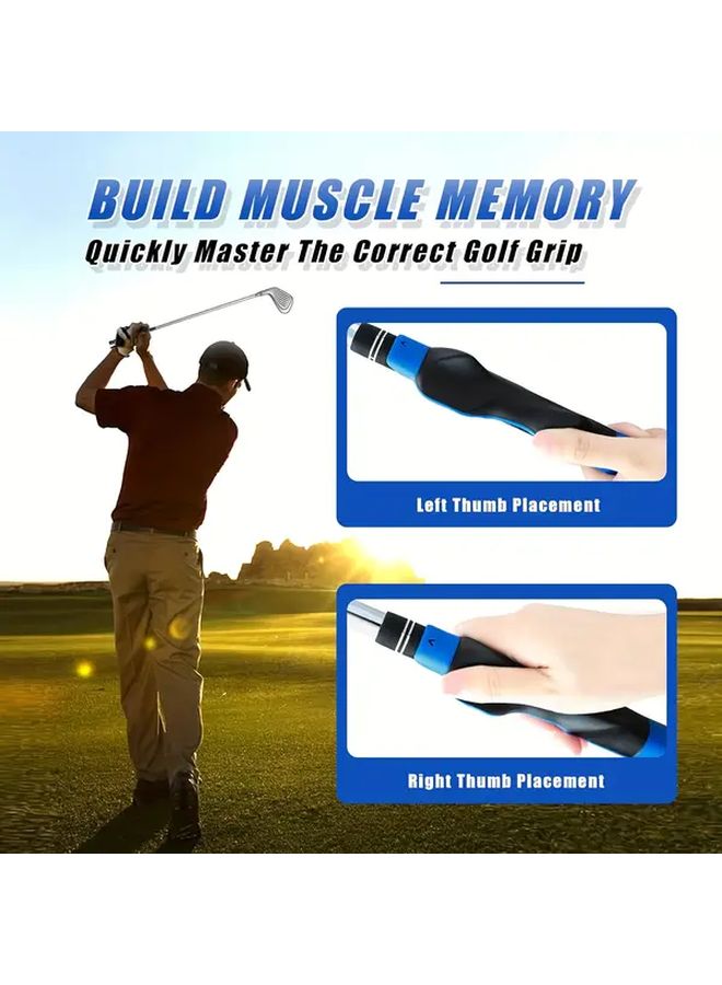 Black Golf Grip Strength Trainer With Non Slip Base And Adjustable Sensing Mechanism Right Hand Training Aid For Beginners And Pros Swing Corrector Muscle Memory Device For Improved Control Accuracy Consistency Compatible With All Skill Levels Ideal Gift For Golfers - Image 3