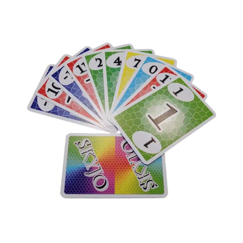 النسخة الإنجليزية من لعبة البطاقات العملية الأكثر مبيعاً سكايجو (Skyjo) لعبة الطاولة سكاي سيتي (Sky City) لعبة بطاقات رحلات عائلية خفيفة (النسخة الأساسية سكايجو سكاي سيتي) - Image 4
