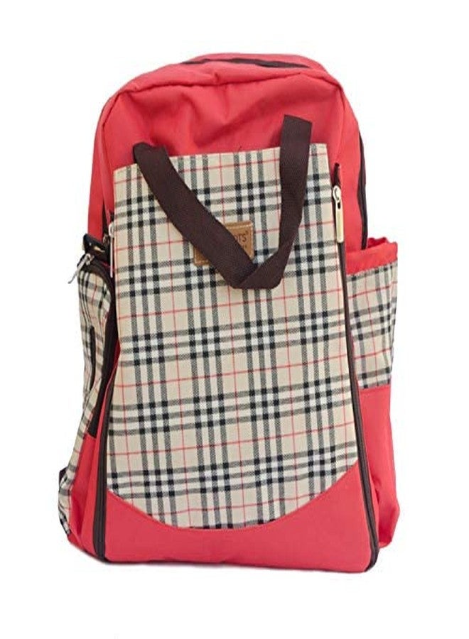 POLKA TOTS Premium Baby Diaper Bags for Mothers | Maternity Waterproof Large Capacity Handbags for Travel I Nappy Tote Backpacks for Mom (Red, Large) - Image 3