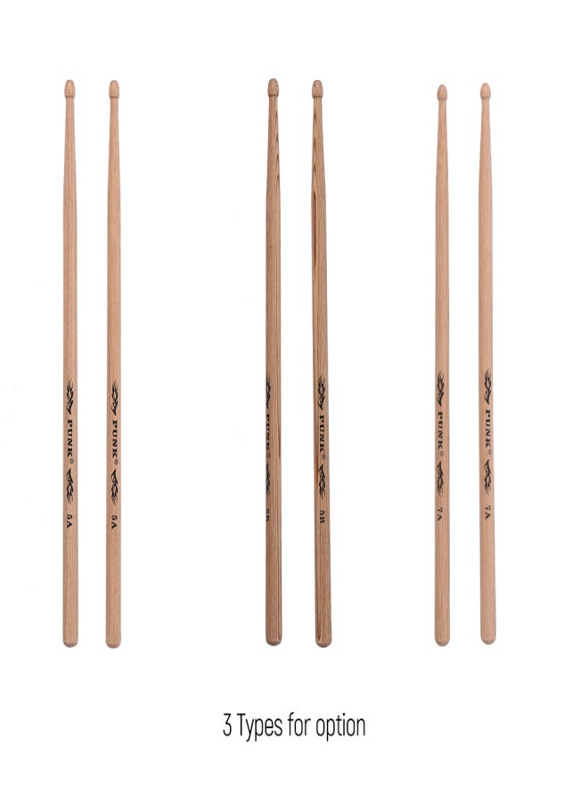 PUNK One Pair of 7A Wooden Drumsticks Drum Sticks Ash Wood Drum Set Accessories - Image 5