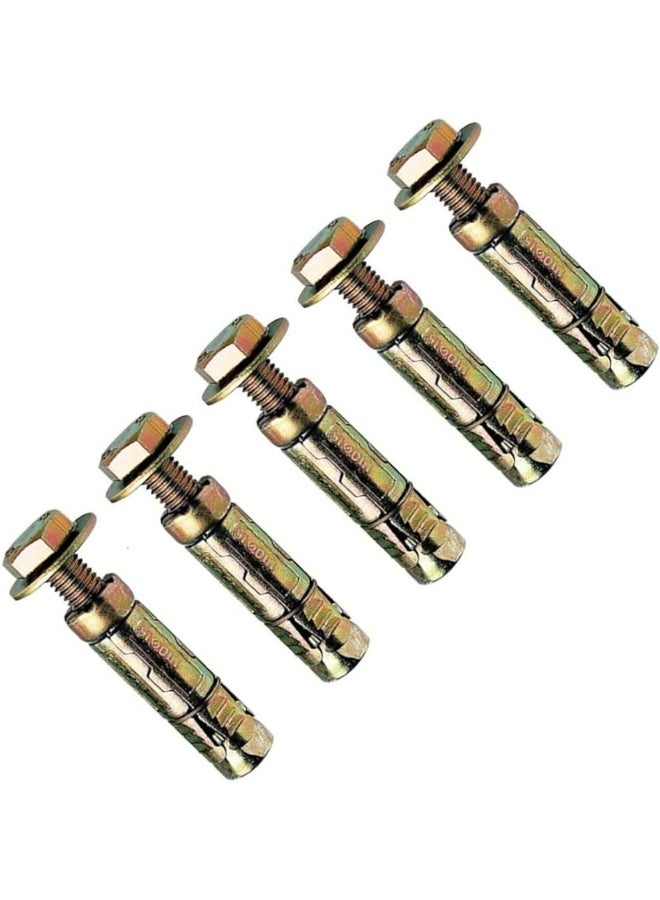 Biella™ Pack Of 5 Screw Bolts Hex Nut Expansion Bolt Sleeve Anchors Heavy Duty Wall Plug For Wall Anchor Caverty Wall Fixings (16mm) - Image 1