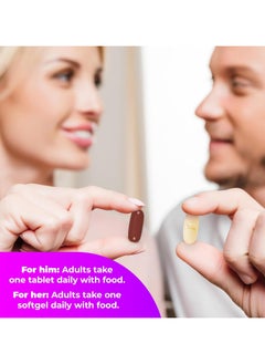 ONE A DAY Pre-Pregnancy Couple's Pack, Women's Prenatal 1 & Men's Pre-Conception Health, (30 Softgels + 30 Tablets)  - Image 4