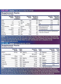 ONE A DAY Pre-Pregnancy Couple's Pack, Women's Prenatal 1 & Men's Pre-Conception Health, (30 Softgels + 30 Tablets)  - Image 2