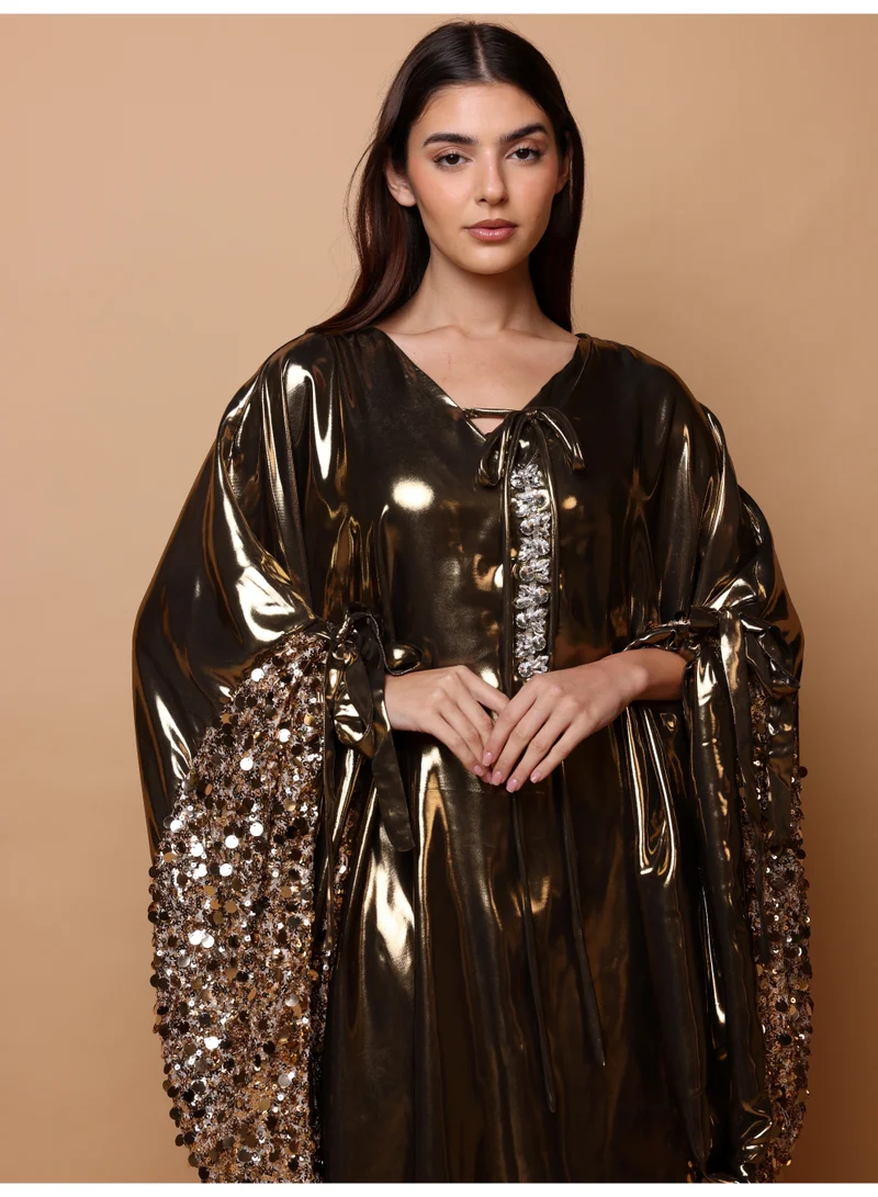 IKKXA Ikkxa Ghinwa Jalabiya IK1087 Gold