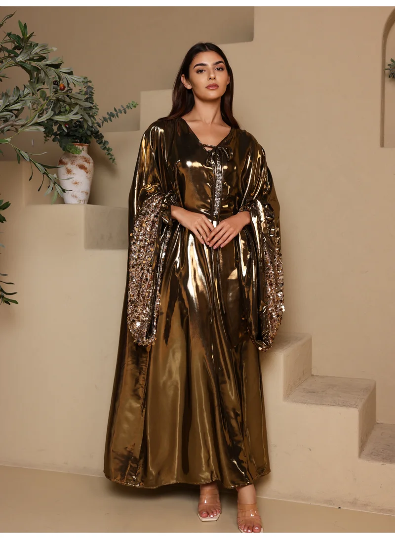 IKKXA Ikkxa Ghinwa Jalabiya IK1087 Gold