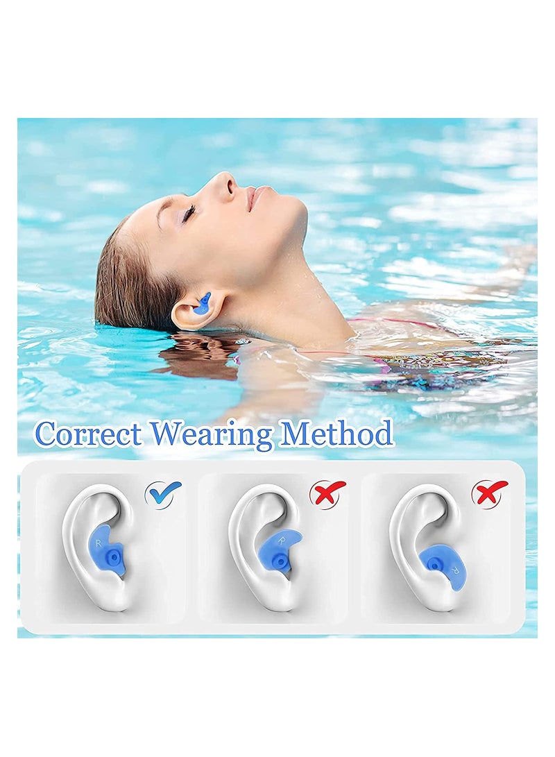 Generic Swimming Ear Plugs, 3 Pairs, Professional Waterproof Reusable Silicone Earplugs for Showering, Surfing, Snorkeling, and Other Water Sports for Adults, Kids - Image 3