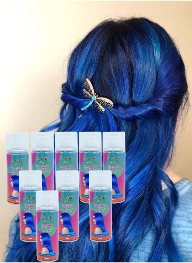 ROVAL - 9 Pieces Hair Colour Spray Blue - Image 1