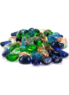 Multicolored Glossy Marbles (Cashew Crystal Stones, 2Kg) (1.5Cm - 3Cm) Decorative Stone, Party Table Scatter, Pebbles For Vase Fillers, Weddings, Decoration & Beads For Aquarium
