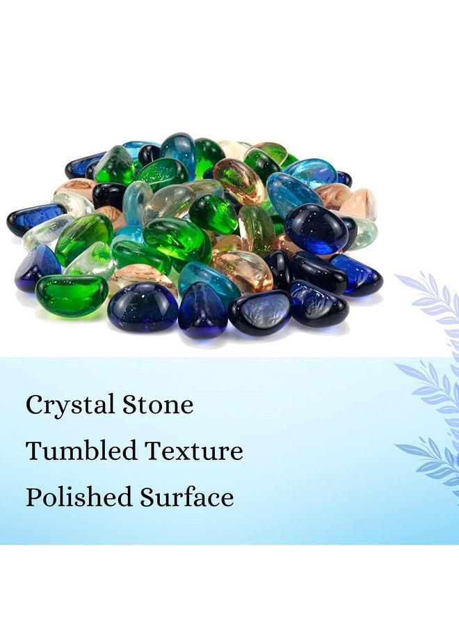 Generic - Multicolored Glossy Marbles (Cashew Crystal Stones, 2Kg) (1.5Cm - 3Cm) Decorative Stone, Party Table Scatter, Pebbles For Vase Fillers, Weddings, Decoration & Beads For Aquarium - Image 1