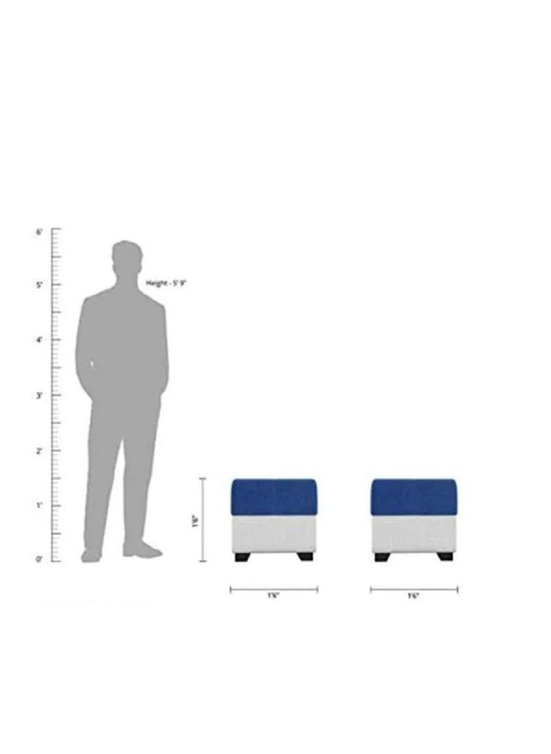 Ripple FURNITURE Simple Leisure Fashion Fabric Combination Living Room Sofa Set  L Shape 5 Seater Blue 95X30X28  - Image 5