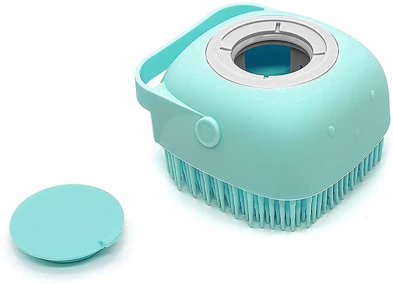 BHAGVAT Silicone Soft Bath Body Double-Sided Brush with Soap Dispenser Scrubber-use in Hooks Baby Shower Deep Cleaning Gentle Scrub Massage for Children, Men Women (Pack of 1) (Multi Colour)