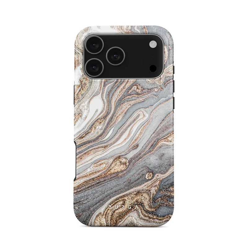 بورجا جراب iPhone 17 Pro Max Gentle Wind Premium متوافق مع هيكل صلب مزدوج الطبقات هجين + حماية من السيليكون - غطاء محمول مقاوم للخدش والصدمات