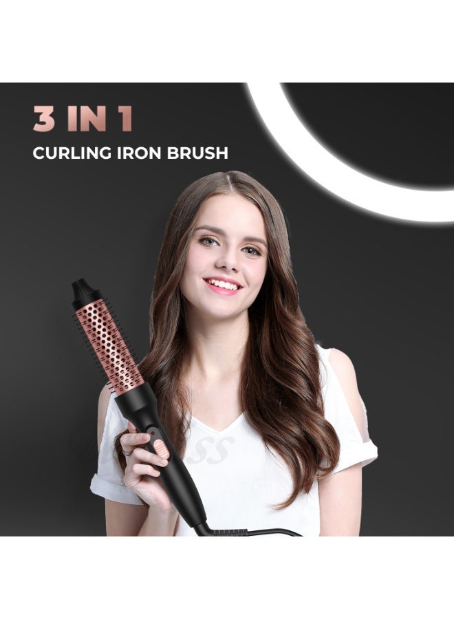 UKLISS 32mm Thermal Brush, Heated Round Brush for Instant Root Volume & Silk Smooth Curls, 200°C Double PTC Fast Heating Hot Styling Brush, Dual Voltage 100-240V, Ceramic Anti-Frizz Styler - Image 4