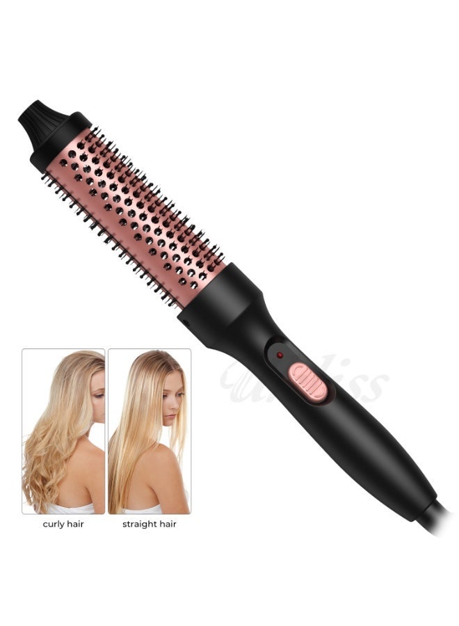 UKLISS 32mm Thermal Brush, Heated Round Brush for Instant Root Volume & Silk Smooth Curls, 200°C Double PTC Fast Heating Hot Styling Brush, Dual Voltage 100-240V, Ceramic Anti-Frizz Styler - Image 1