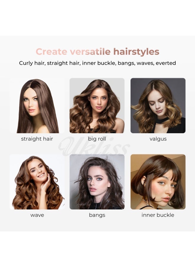 UKLISS 32mm Thermal Brush, Heated Round Brush for Instant Root Volume & Silk Smooth Curls, 200°C Double PTC Fast Heating Hot Styling Brush, Dual Voltage 100-240V, Ceramic Anti-Frizz Styler - Image 5