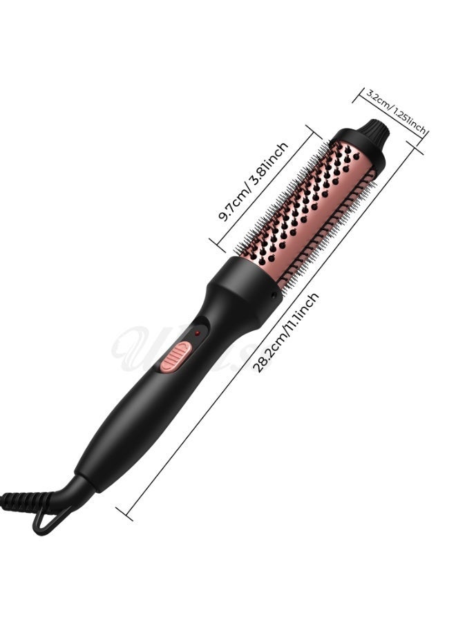 UKLISS 32mm Thermal Brush, Heated Round Brush for Instant Root Volume & Silk Smooth Curls, 200°C Double PTC Fast Heating Hot Styling Brush, Dual Voltage 100-240V, Ceramic Anti-Frizz Styler - Image 2