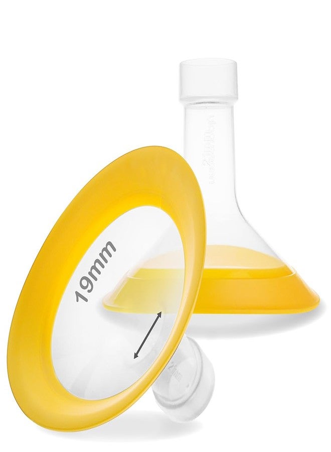 NENESUPPLY نيني سابلاي 19 مم فلانجات بيضاوية متوافقة مع أجزاء مضخة الثدي ميديلا استبدال ملحقات فلانج ميديلا 19 مم. - Image 1