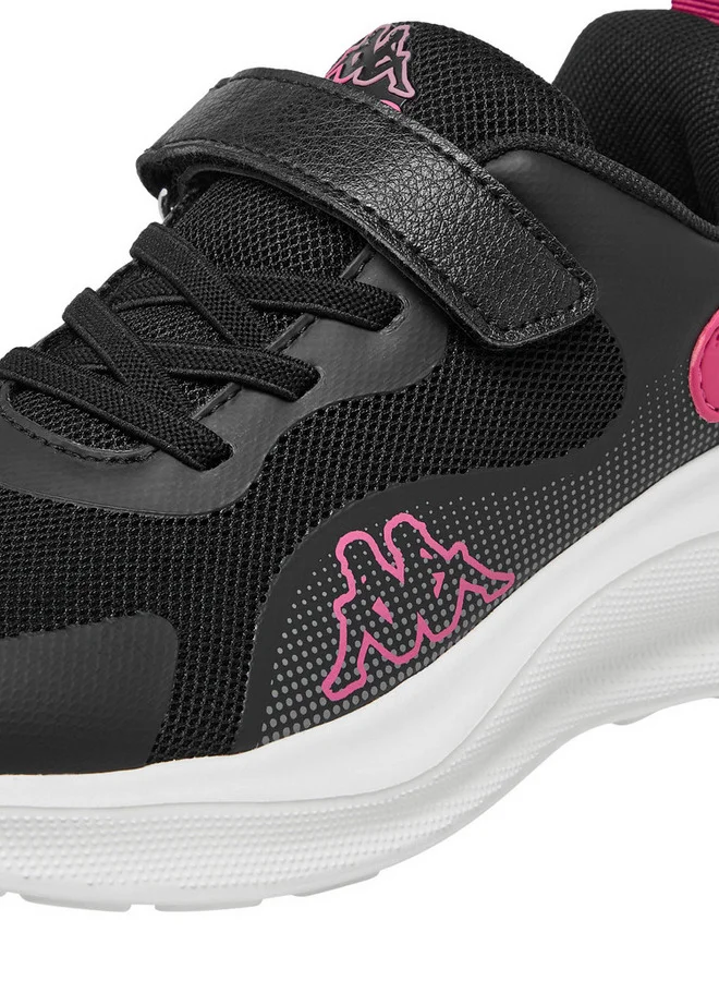 Kappa Girls' Panelled Sports Shoes with Hook and Loop Closure