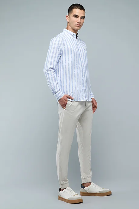 R&B Solid Jogger Pants with Drawstring Waist