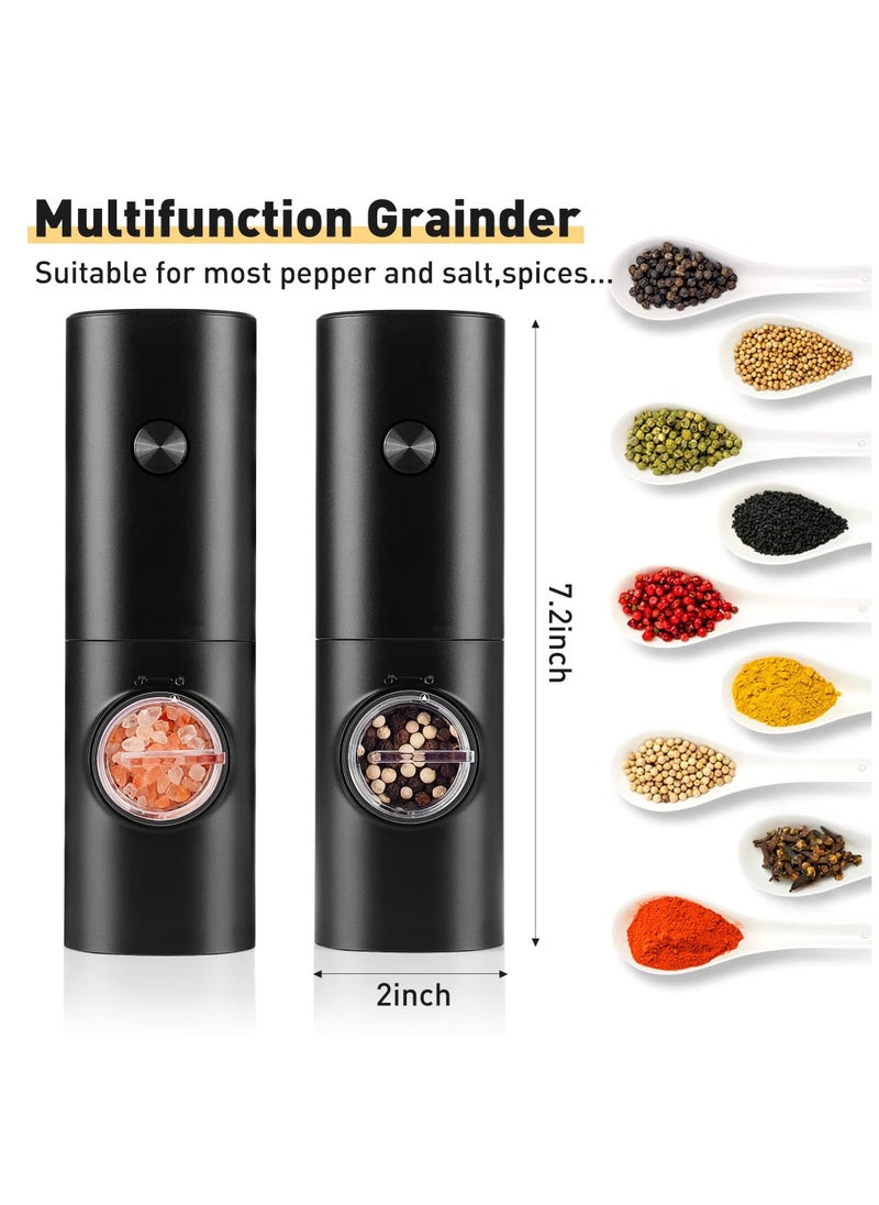 Bukela Electric Pepper Grinder or Salt Mill, Battery Powered Automatic Pepper Mill, Ceramic Grinder with Adjustable Coarseness,and Salt Mill Refillable, One Hand  - Image 2