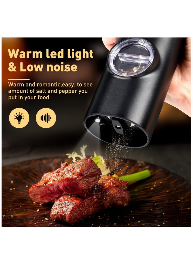 Bukela Electric Pepper Grinder or Salt Mill, Battery Powered Automatic Pepper Mill, Ceramic Grinder with Adjustable Coarseness,and Salt Mill Refillable, One Hand  - Image 4