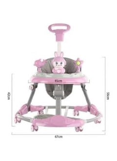 جونيس Cool Berry Baby Walker Sit To Stand Baby Walker, 3 In 1 Baby Walker, Musical Toy Walker For Baby walkers .. (pink color)  - Image 2