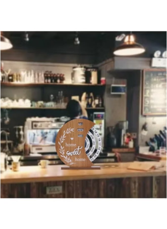 Home Wooden Eid Mubarak Calendar Moon Shaped Eid Calendar Ramadan Home Decor Islamic Kareem Party Decoration - Image 4