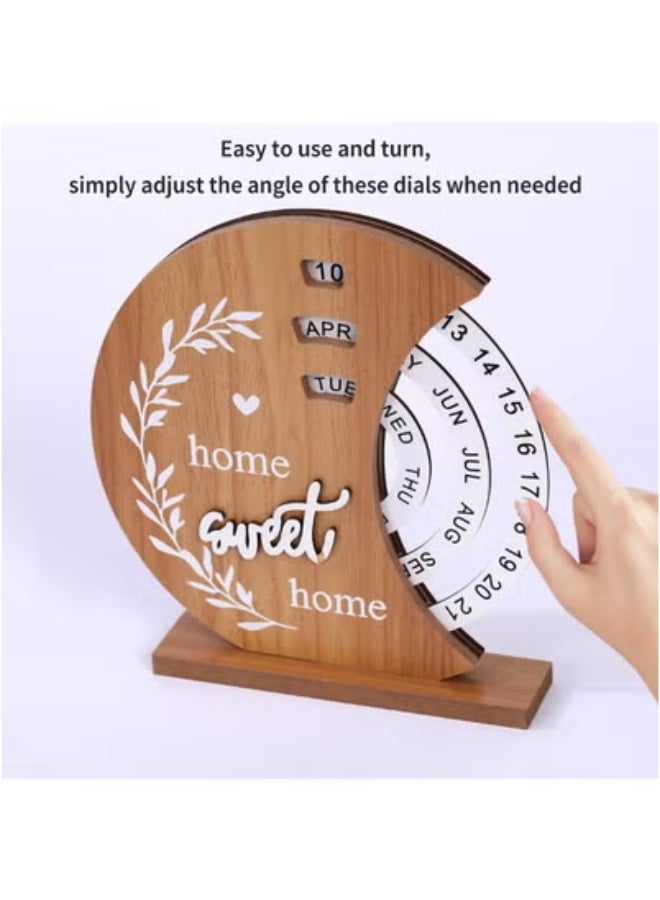 Home Wooden Eid Mubarak Calendar Moon Shaped Eid Calendar Ramadan Home Decor Islamic Kareem Party Decoration - Image 5