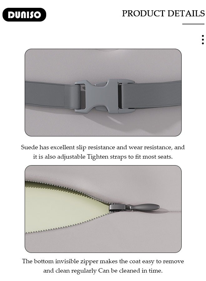 DUNISO Adjustable Lumbar Support Pillow, Improve Lower Back Pain Relief and Sitting Posture, Adjustable Slider, Ergonomic Memory Foam Back Cushion for Long Sitting, Back Support Pillow for Office Chair Car Plane - Image 2